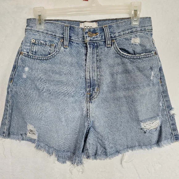 BDG Light Blue High-Rise Denim Shorts - Picture 4 of 12